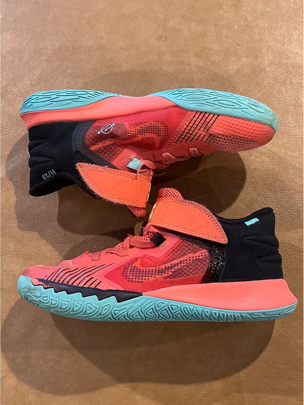 Nike Kyrie Flytrap 5 Magic Ember Dynamic Turquoise Shoes (Youth 2.5Y)